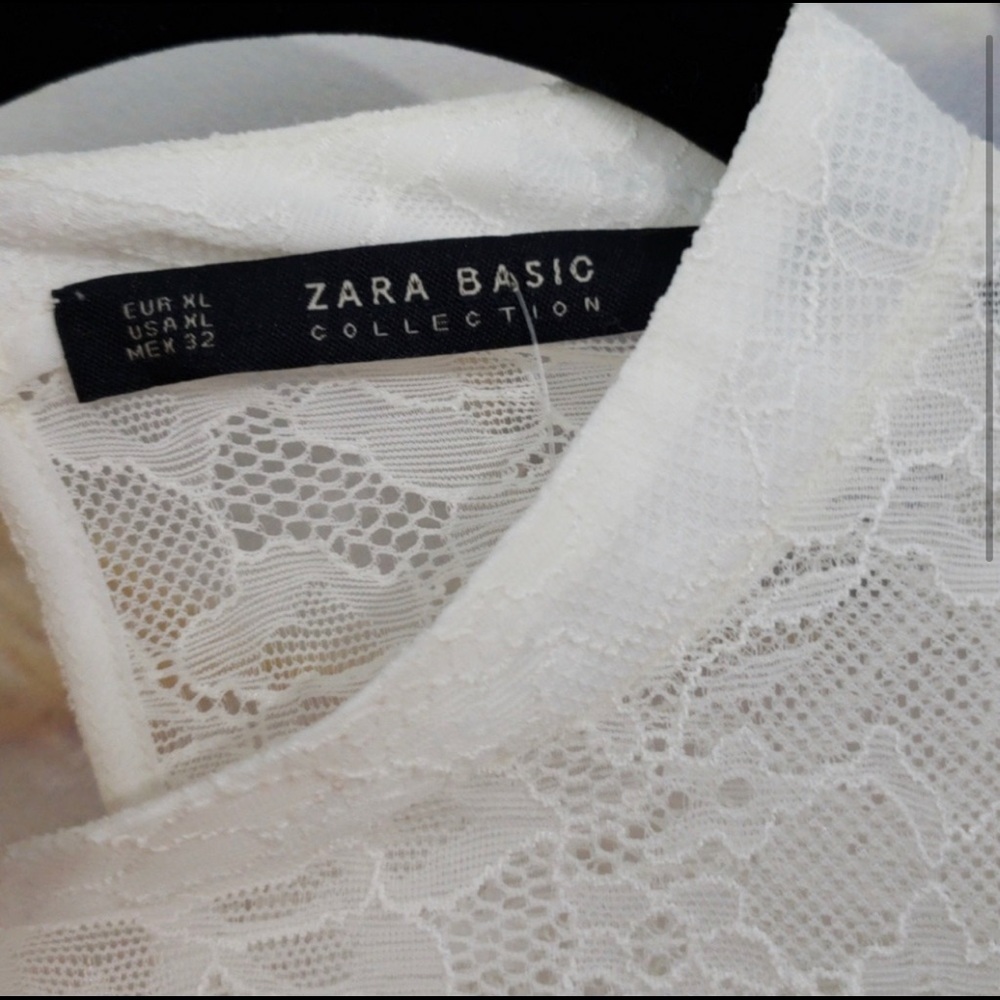 ZARA Basic Collection Ruffle Lace Top - Picture 3 of 3